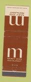 Matchbook Cover - May Company Restaurant department store
