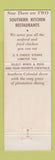 Matchbook Cover - Southern Kitchen Dallas TX
