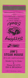 Matchbook Cover - Jim's Steak House Pittsburgh PA
