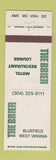 Matchbook Cover - The Brier Motel Bluefield WV