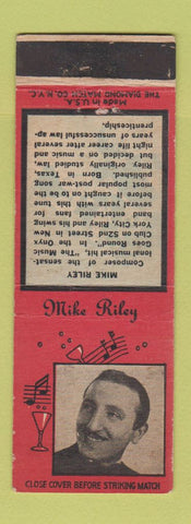 Matchbook Cover - 1930's Diamond Music Mike Riley