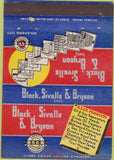 Matchbook Cover - Black Sivalls Bryson oil gas supply Oklahoma City OK 40 Strike