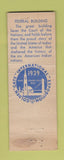 Matchbook Cover - 1939 Golden Gate Expo Federal Building WEAR San Francisco CA