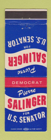 Matchbook Cover - Pierre Salinger for US Senate CA California