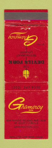 Matchbook Cover - Gramercy Inn Devil's Fork Washington DC WEAR