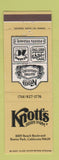 Matchbook Cover - Knott's Berry Farm Buena Park CA