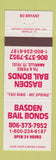 Matchbook Cover - Basden Bail Bonds Amarillo TX