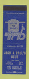 Matchbook Cover - Jack and Paul's Club San Francisco CA