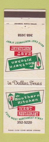 Matchbook Cover - Southern Kitchen Dallas TX