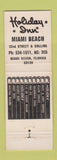 Matchbook Cover - Holiday Inn Miami Beach FL