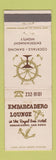 Matchbook Cover - Embarcadero Lounge San Diego CA WEAR