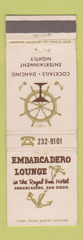 Matchbook Cover - Embarcadero Lounge San Diego CA WEAR