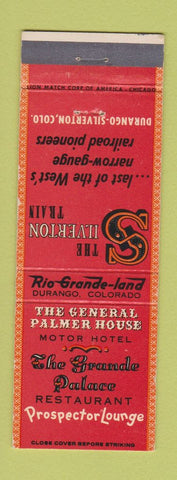 Matchbook Cover - General Palmer House Silverton Durango Colorado Rio Grande
