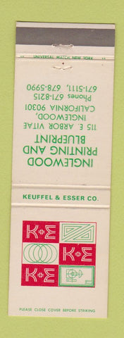 Matchbook Cover - Inglewood Printing Blueprint Colorado