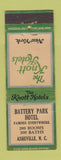 Matchbook Cover - Knott Hotels Battery Park Hotel Asheville NC WEAR