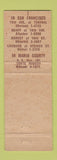 Matchbook Cover - Zim's Hamburgers San Francisco CA