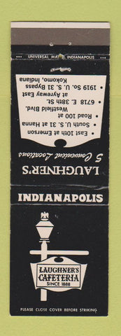 Matchbook Cover - Laughner's Cafeteria Kokomo IN Indianapolis