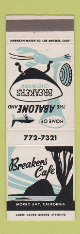 Matchbook Cover - Breakers Cafe Morro Bay CA