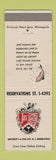 Matchbook Cover - Jax Restaurant Minneapolis MN