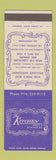 Matchbook Cover - Kitchen Restaurant Hyde Park NY