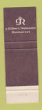 Matchbook Cover - Sam Wilson's Meat Market Overland Park KS restaurant