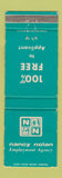Matchbook Cover - Nancy Nolan Employment Agency Los Angeles CA WEAR