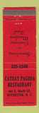 Matchbook Cover - Cathay Pagoda Restaurant Rochester NY Chinese