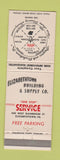 Matchbook Cover - Elizabethtown Building and Supply PA