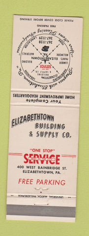 Matchbook Cover - Elizabethtown Building and Supply PA