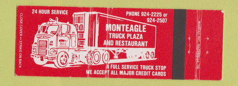 Matchbook Cover - Monteagle Truck Stop TN Full Length