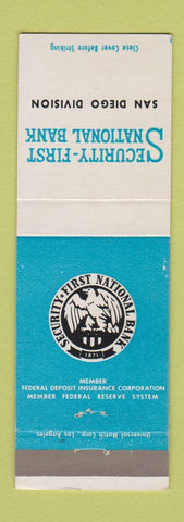 Matchbook Cover - Security First National Bank San Diego CA