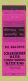 Matchbook Cover - Scharnweber Water Conditioning Toledo OH