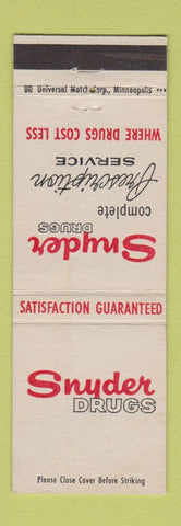 Matchbook Cover - Snyder Drugs