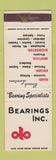 Matchbook Cover - Bearings Inc ID OR MT WA WEAR