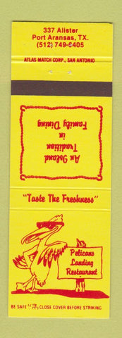 Matchbook Cover - Pelicans Landing Restaurant Port Aransas TX
