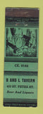 Matchbook Cover - B&L Tavern WEAR