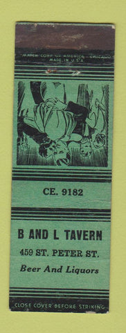 Matchbook Cover - B&L Tavern WEAR