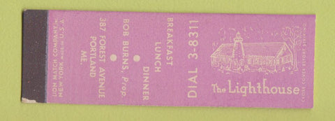 Matchbook Cover - Lighthouse Portland ME WEAR SAMPLE Midget
