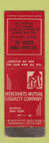Matchbook Cover - Merchants Insurance Isham Young Liberty NY WEAR Midget