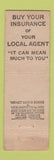 Matchbook Cover - Merchants Insurance Isham Young Liberty NY WEAR Midget