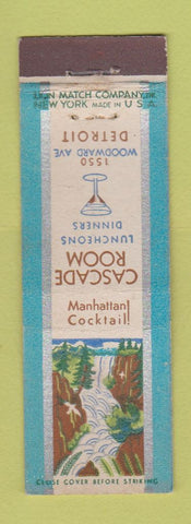 Matchbook Cover - Cascade Room Detroit MI Midget
