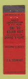 Matchbook Cover - Justin Stewart Lion Match Bridgeport CT Midget