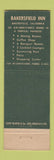 Matchbook Cover - Bakersfield Inn CA
