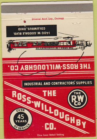 Matchbook Cover - Ross Willoughby Co Columbus OH 40 Strike