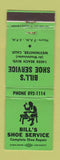 Matchbook Cover - Bill's Shoe Service Westminster CA