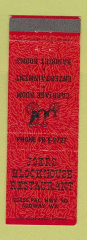 Matchbook Cover - Joers Blockhouse Restaurant Midway WA