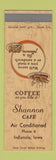 Matchbook Cover - Shannon Cafe Indianola IA low phone #