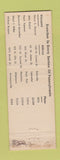 Matchbook Cover - JC Ehrlich Sprays Powders Reading PA pest control