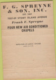 Matchbook Cover - Spreyne Son Funeral Home 40 Strike