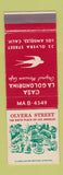 Matchbook Cover - Casa La Golondrina Mexican Los Angeles CA